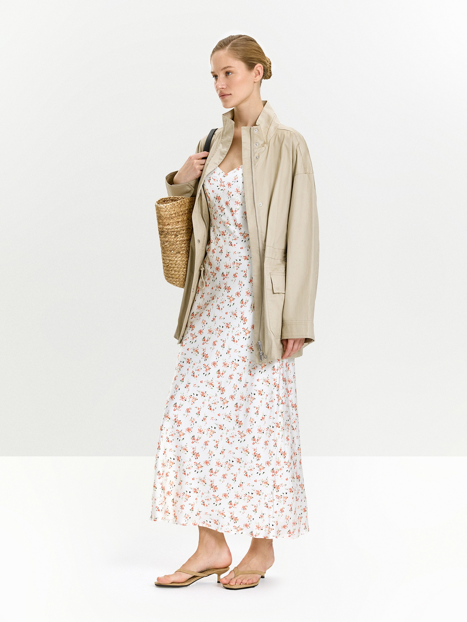 Платье макси с цветочным принтом из 100% японской вискозы